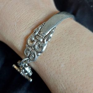 Vintage Artisan Bracelet made from Silver Cutlery